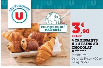 U - 4 Croissants + 4 Pains Au Chocolat