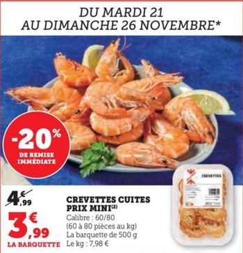 prix mini - crevettes cuites
