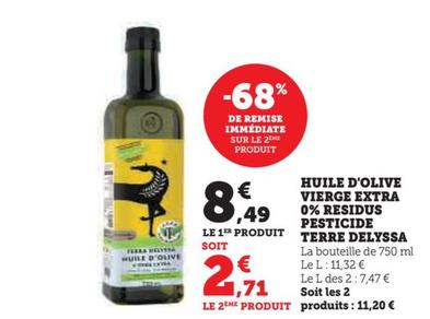 huile d'olive vierge extra 0% residus pesticide terre delyssa
