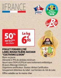 Auchan - Poulet Fermier Lyre Label Rouge Filiere "cultivons Le Bon "