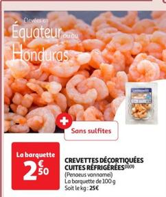 crevettes decortiquees cuites refrigerees