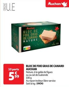 auchan - bloc de foie gras de canard