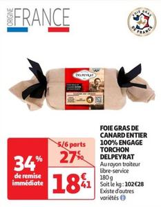 Foie Gras De Canard Entier 100% Engage Torchon