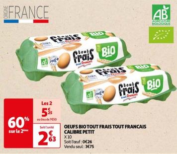 tout francais - oeufs bio tout frais calibre petit