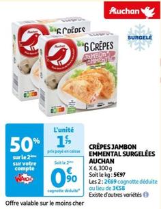 Auchan - Crepes Jambon Emmental Surgelees