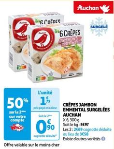 auchan - crepes jambon emmental surgelees