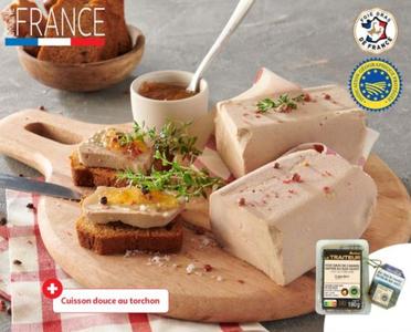 auchan - foie gras de canard entier au torchon igp du sud-ouest le traiteur