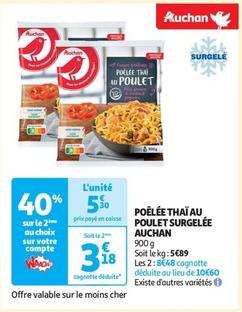 Auchan - Poêlée Thaï Au Poulet Surgelée