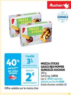 Auchan - Mozza Sticks Sauce Red Pepper Surgelés