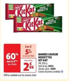 Barres Saveur Noisettes Kit Kat