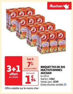 Auchan - Briquettes De Jus Multivitamines