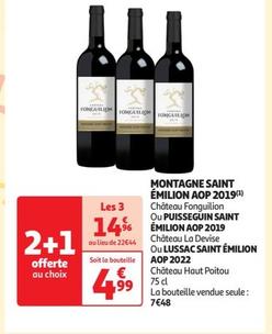 Château Fonguilion - Montagne Saint Émilion Aop 2019