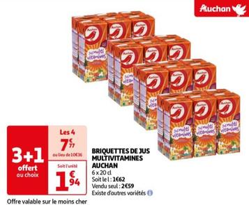 Auchan - Briquettes De Jus Multivitamines