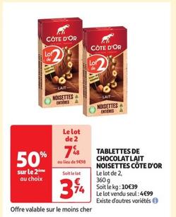 Tablettes De Chocolat Lait Noisettes