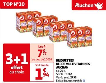 Auchan - Briquettes De Jus Multivitamines