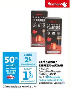 Auchan - Cafe Capsule Espresso