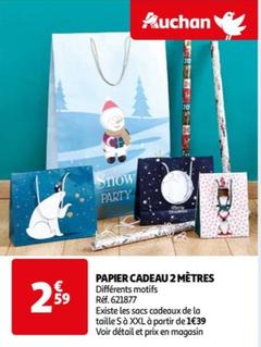 Auchan - Papier Cadeau 2 Metres