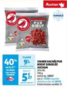 Auchan - Viande Hachee Pur Boeuf Surgelee