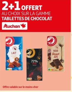 auchan - sur la gamme tablettes de chocolat
