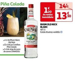 Rhum Old Nick Blanc