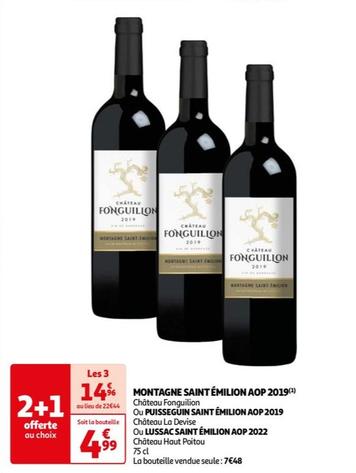 Château Fonguilion - Montagne Saint Emilion Aop 2019