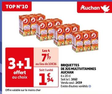 Auchan - Briquettes De Jus Multivitamines