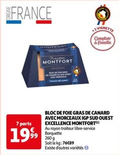 Montfort - Bloc De Foie Gras De Canard Avec Morceaux Igp Sud Ouest Exellence
