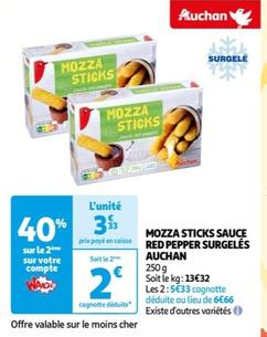 Auchan - Mozza Sticks Sauce Red Pepper Surgeles