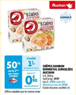 Auchan - Crepes Jambon Emmental Surgelees