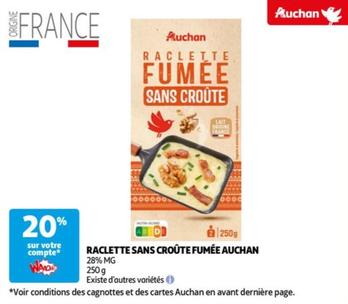 auchan - raclette sans croûte fumée