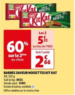 Barres Saveur Noisettes Kit Kat