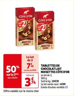 Tablettes De Chocolat Lait Noisettes