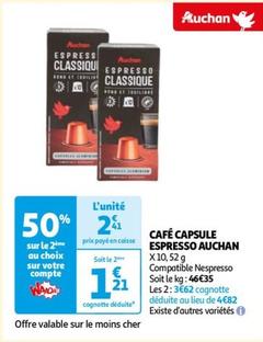 Auchan - Cafe Capsule Espresso