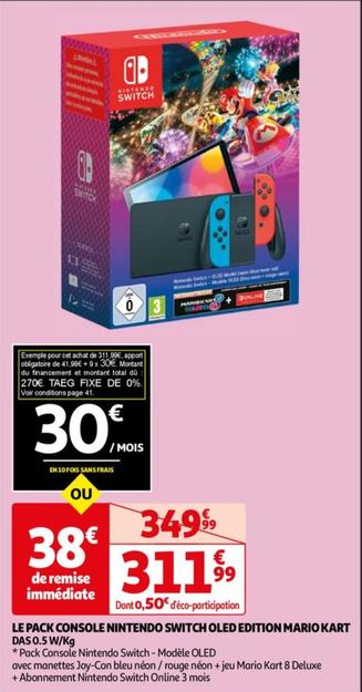 nintendo switch - le pack console oled edition mario kart