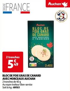 Auchan - Bloc De Foie Gras De Canard Avec Moceaux