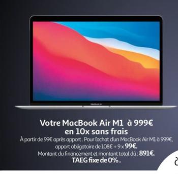 Votre Macbook Air M1