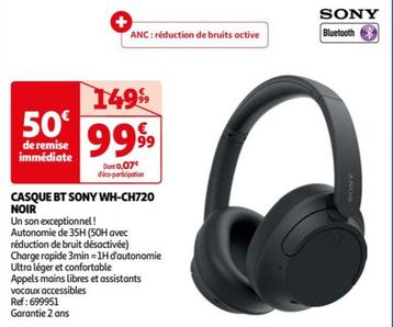 Casque Bt WH-CH720 Noir