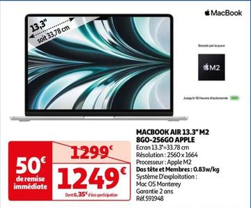 macbook air 13.3 m2 8go-256go