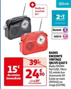 qilive - radio enceinte vintage q1673