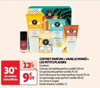Coffret Parfum <<vanille Monoï>> Les Petits Plaisirs