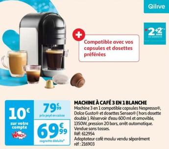 Qilive - Machine A Cafe 3 En 1 Blanche