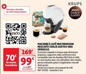 Machine A Cafe Multiboisson Nescafe Dolce Gusto Neo Kp850110