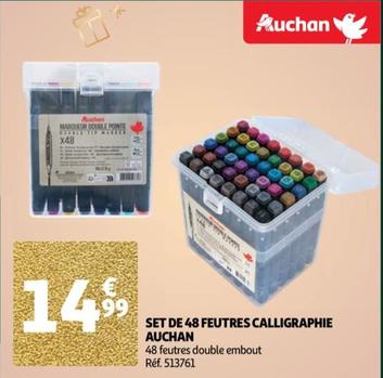 Auchan - Set De 48 Feutres Calligraphie