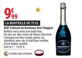 J.queyrens & Fils - Aop Crémant De Bordeaux Brut Chapput offre à 9,99€ sur Gamm vert