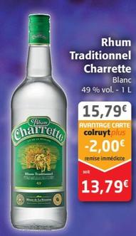Charrette - Rhum Traditionnel offre à 13,79€ sur Colruyt