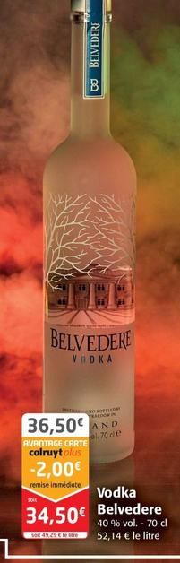 Belvedere - Vodka offre à 34,5€ sur Colruyt