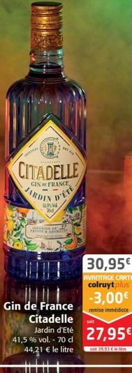 Citadelle - Gin De France offre à 27,95€ sur Colruyt
