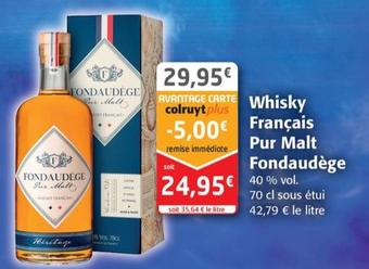 Fondaudège - Whisky Français Pur Malt