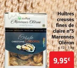 Marennes Oléron - Huîtres Creuses Fines De Claire N°3