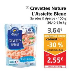 L'assiette Bleue - Crevettes Nature